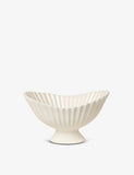 Ferm Living pleated stoneware centrepiece 24cm (British brand)