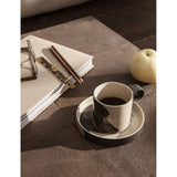 Ferm Living stoneware cup and saucer contrast-print 200ml, UK version