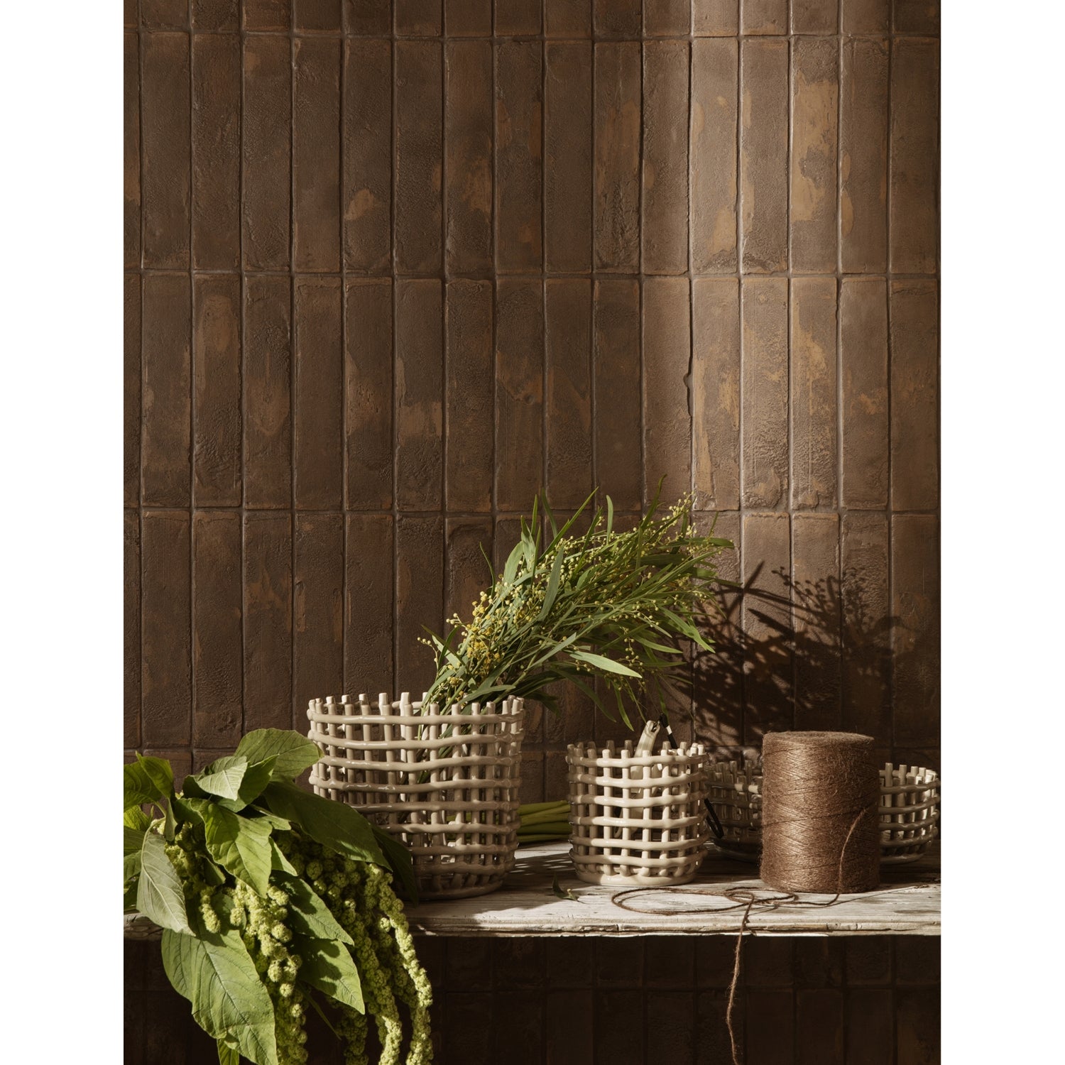 Ferm Living ceramic basket cashmere 24cm (British brand)