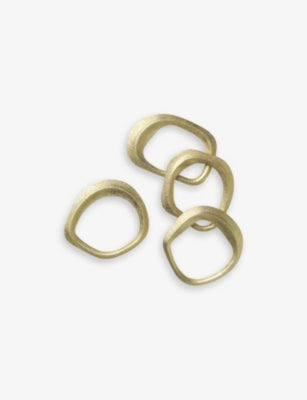 Ferm Living Flow brass napkin rings, imported from the UK