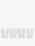 ferm LIVING Ripple stackable glasses set of four, imported from the UK