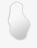 ferm LIVING organic-shaped chrome mirror 110cm, UK version