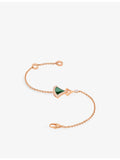 Bvlgari malachite diamond bracelet 18ct rose-gold (British brand)