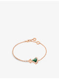 Bvlgari malachite diamond bracelet 18ct rose-gold (British brand)