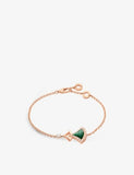 Bvlgari Divas' Dream 18ct Rose-Gold Malachite and 0.31ct Diamond Bracelet