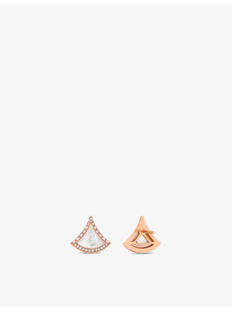 Bvlgari Divas Dream earrings in rose gold with diamonds - British product