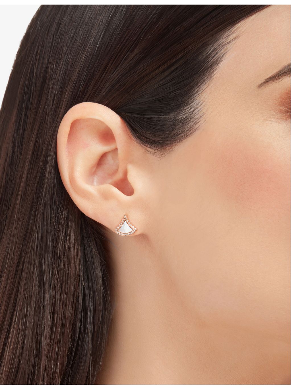 Bvlgari Divas Dream earrings in rose gold with diamonds - British product