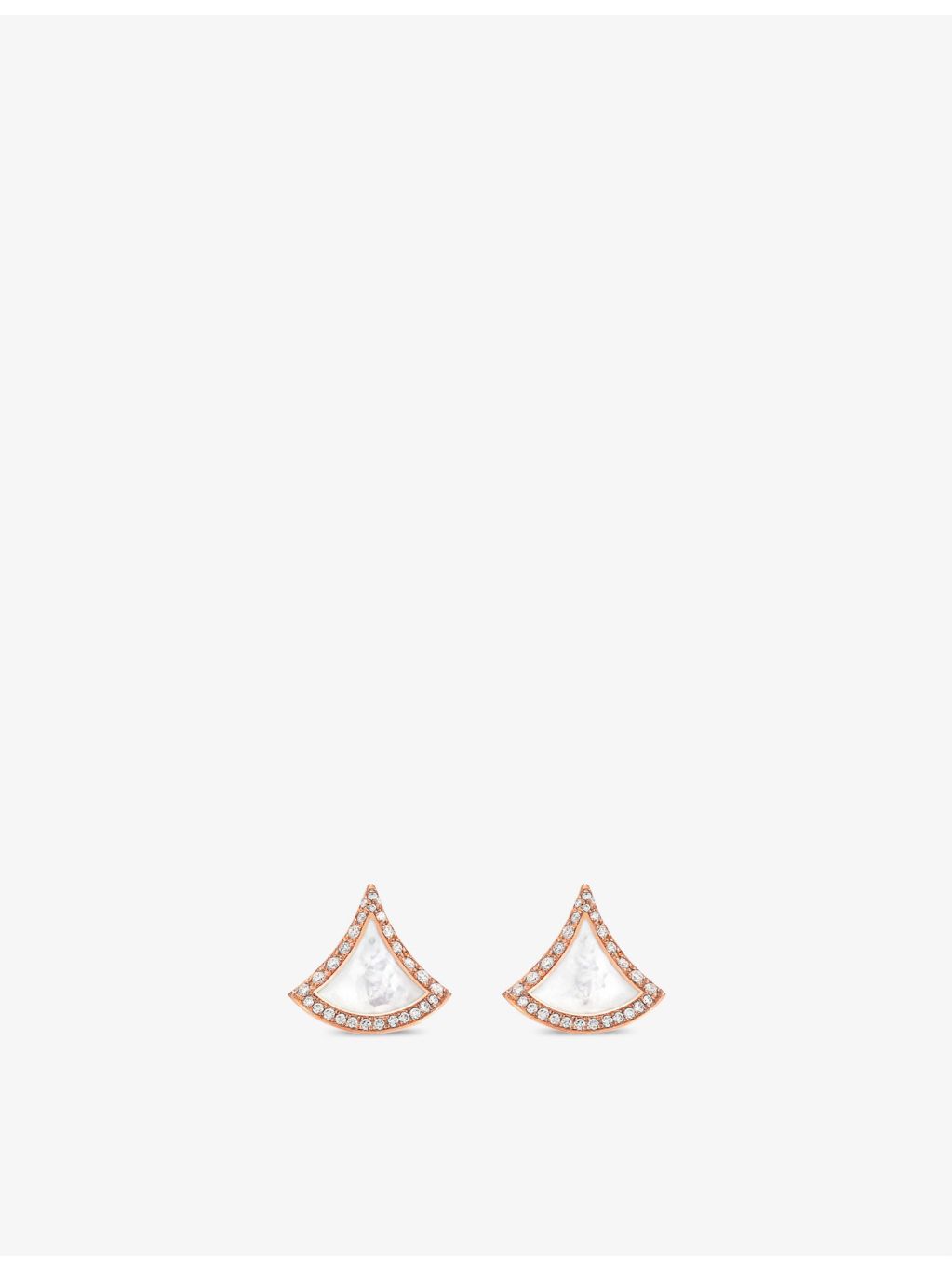Bvlgari Divas Dream earrings in rose gold with diamonds - British product