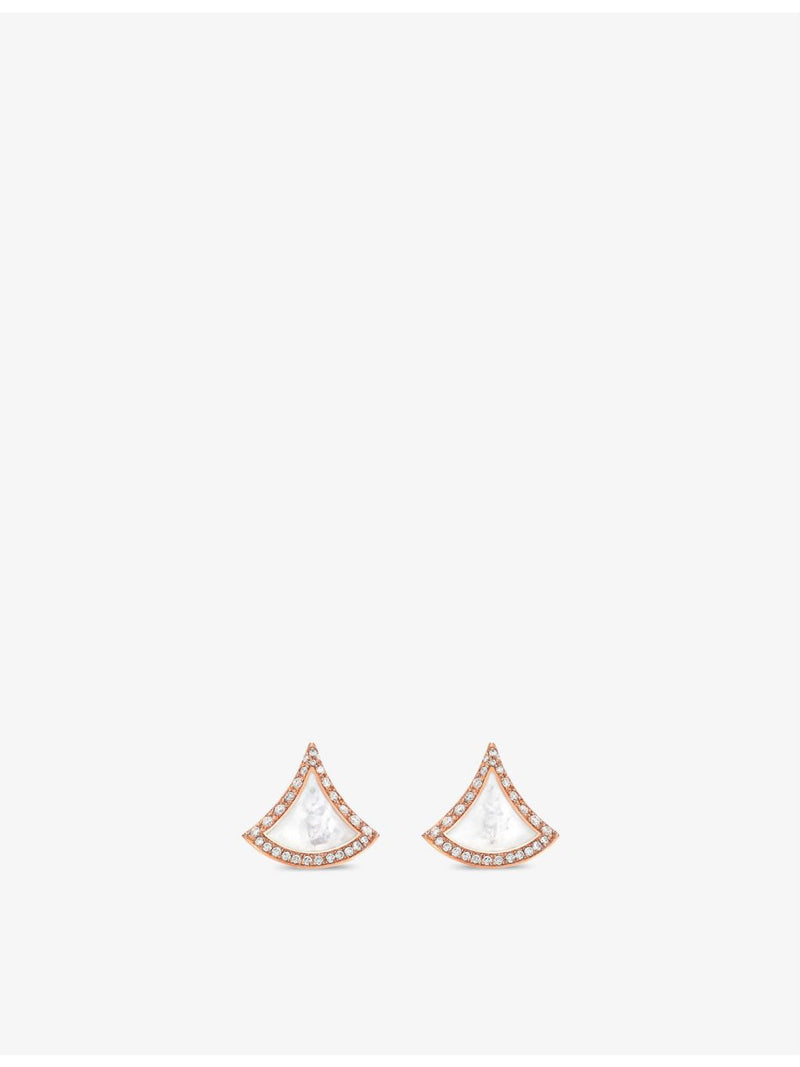 Bvlgari Divas Dream earrings in rose gold with diamonds - British product