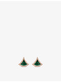 Bvlgari Divas' Dream 18ct rose-gold diamond malachite earrings - British product