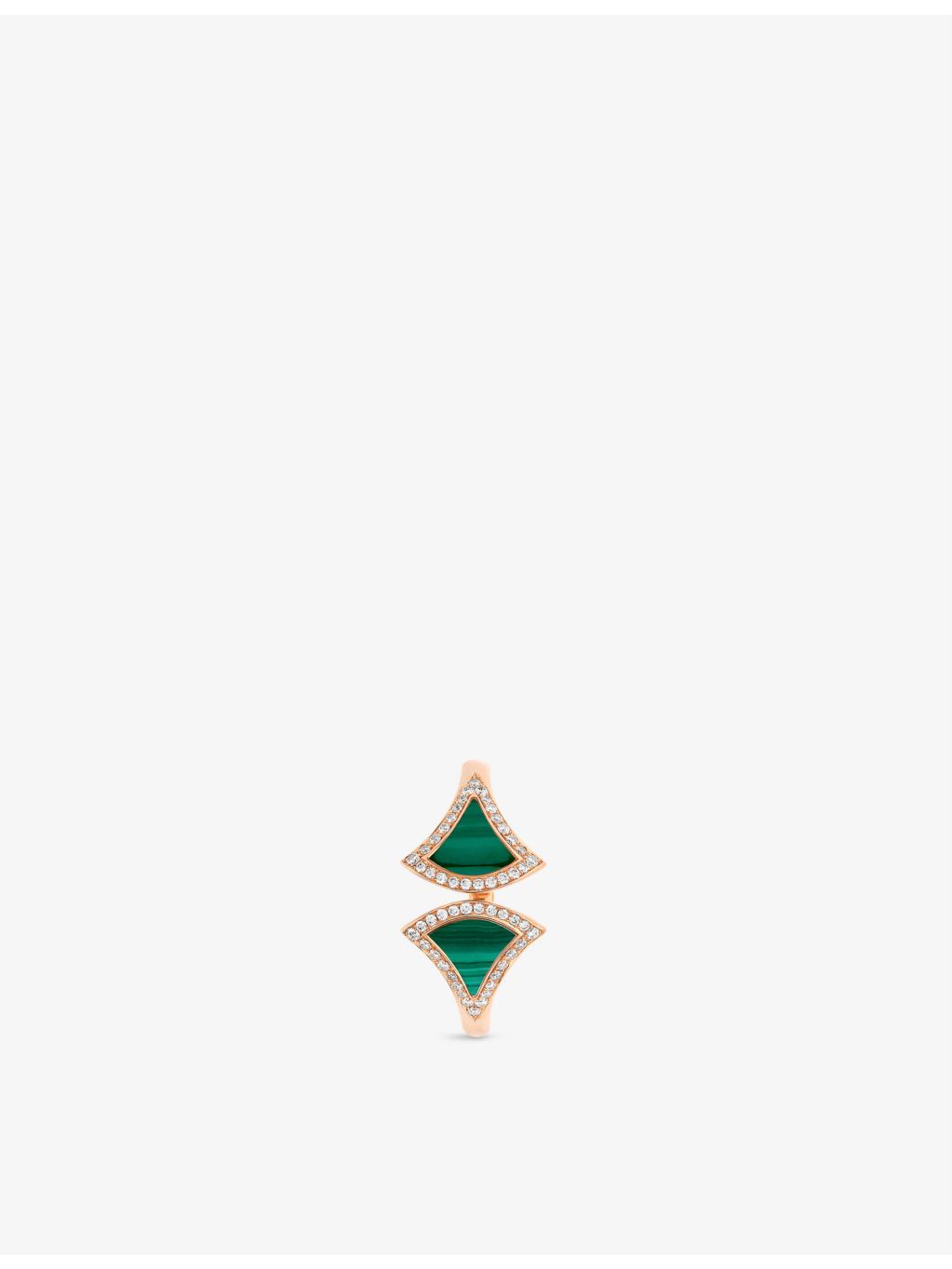 Bvlgari Divas Dream rose gold malachite diamond ring, UK version