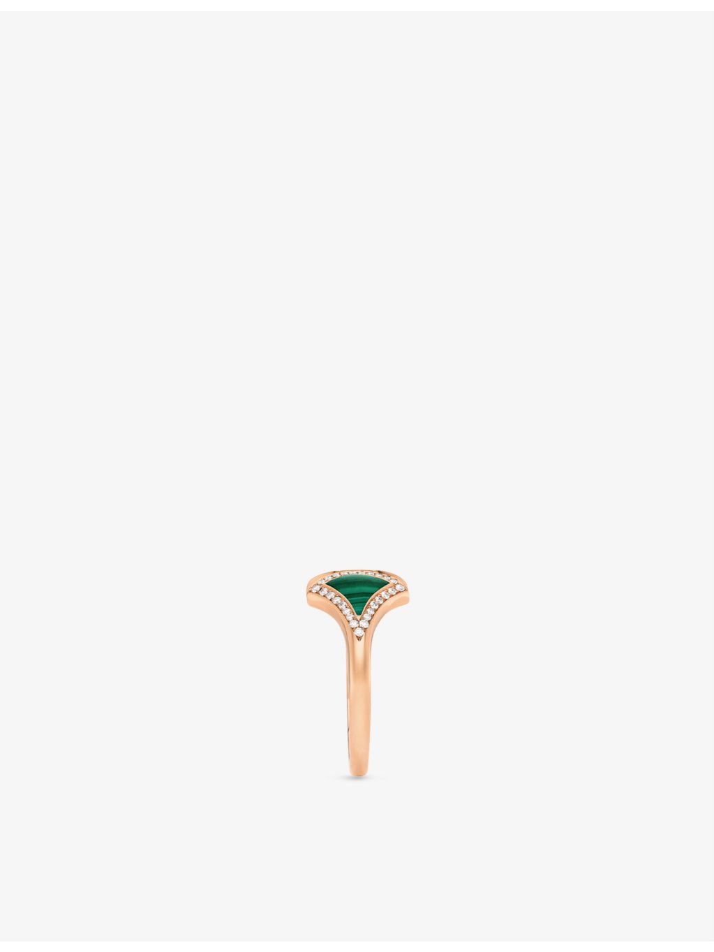Bvlgari Divas Dream rose gold malachite diamond ring, UK version