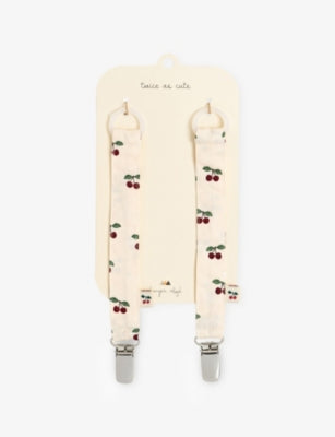 Konges Sløjd organic cotton pacifier straps two-pack, imported from the UK