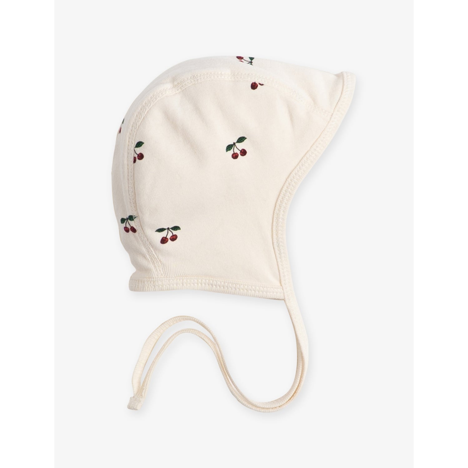 Konges Slojd cherry-embroidered cotton baby helmets 0-9 months - British product