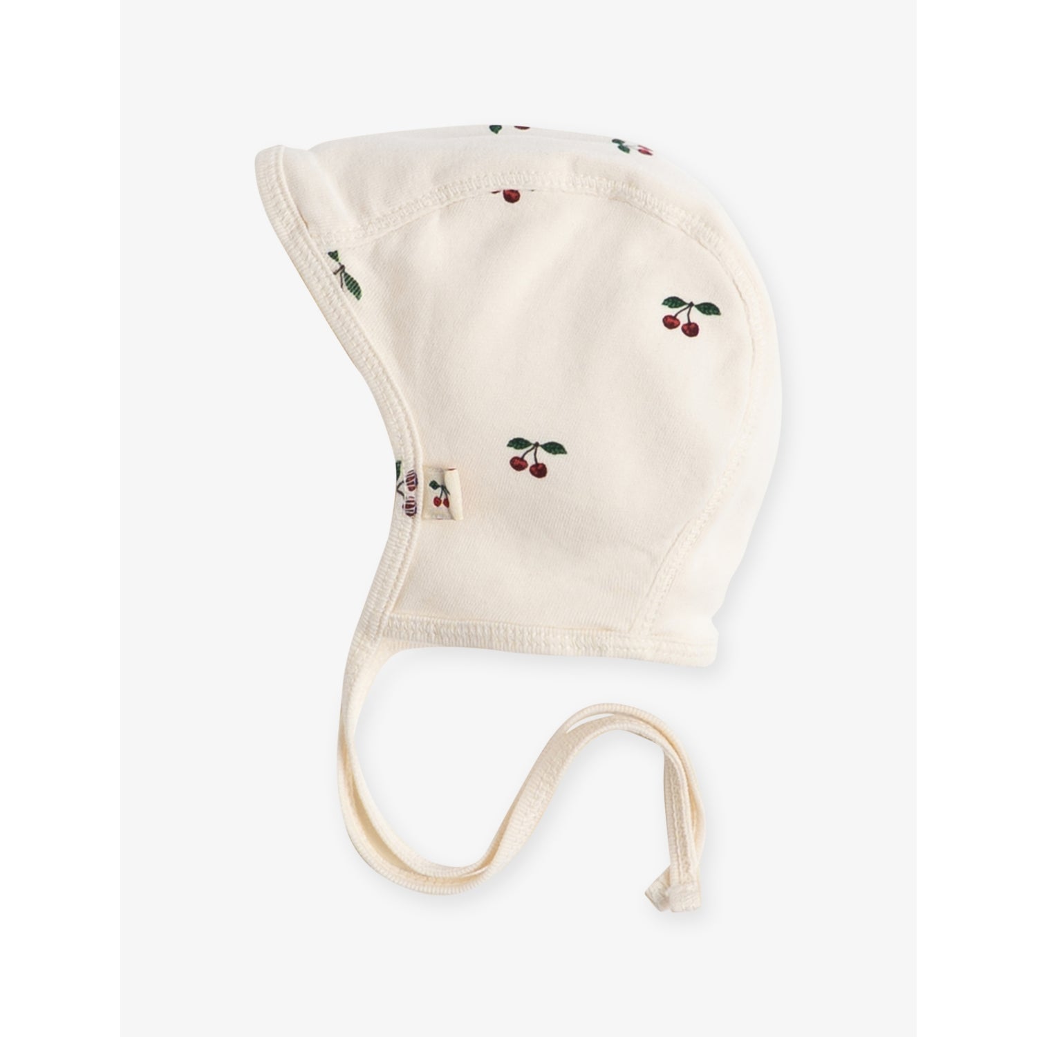 Set of two cherry-embroidered cotton baby helmets 0-9 months - CHERRY - Newborn