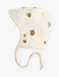 Konges Slojd cherry-embroidered cotton baby helmets 0-9 months - British product