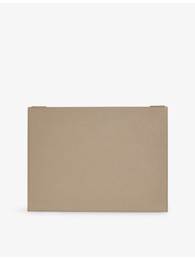 Smythson Panama three-drawer cross-grain leather jewellery box (British brand)