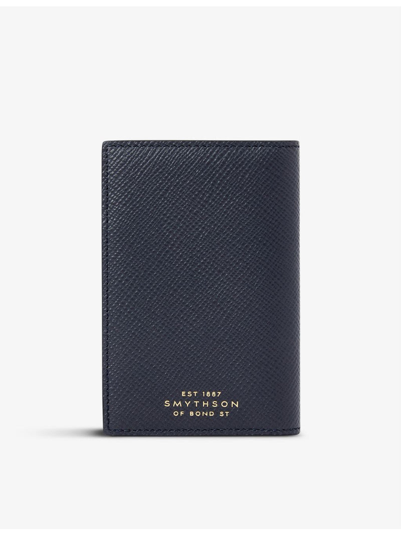 Smythson six-card folded leather card holder - British product