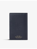 Smythson six-card folded leather card holder - British product