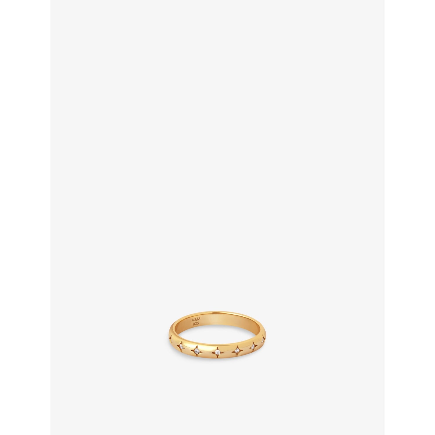Cosmic Star sterling silver and cubic zirconia ring - GOLD - L