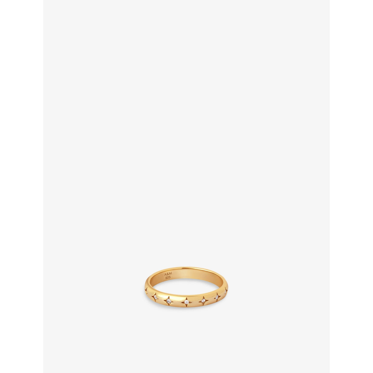 Cosmic Star sterling silver and cubic zirconia ring - GOLD - L