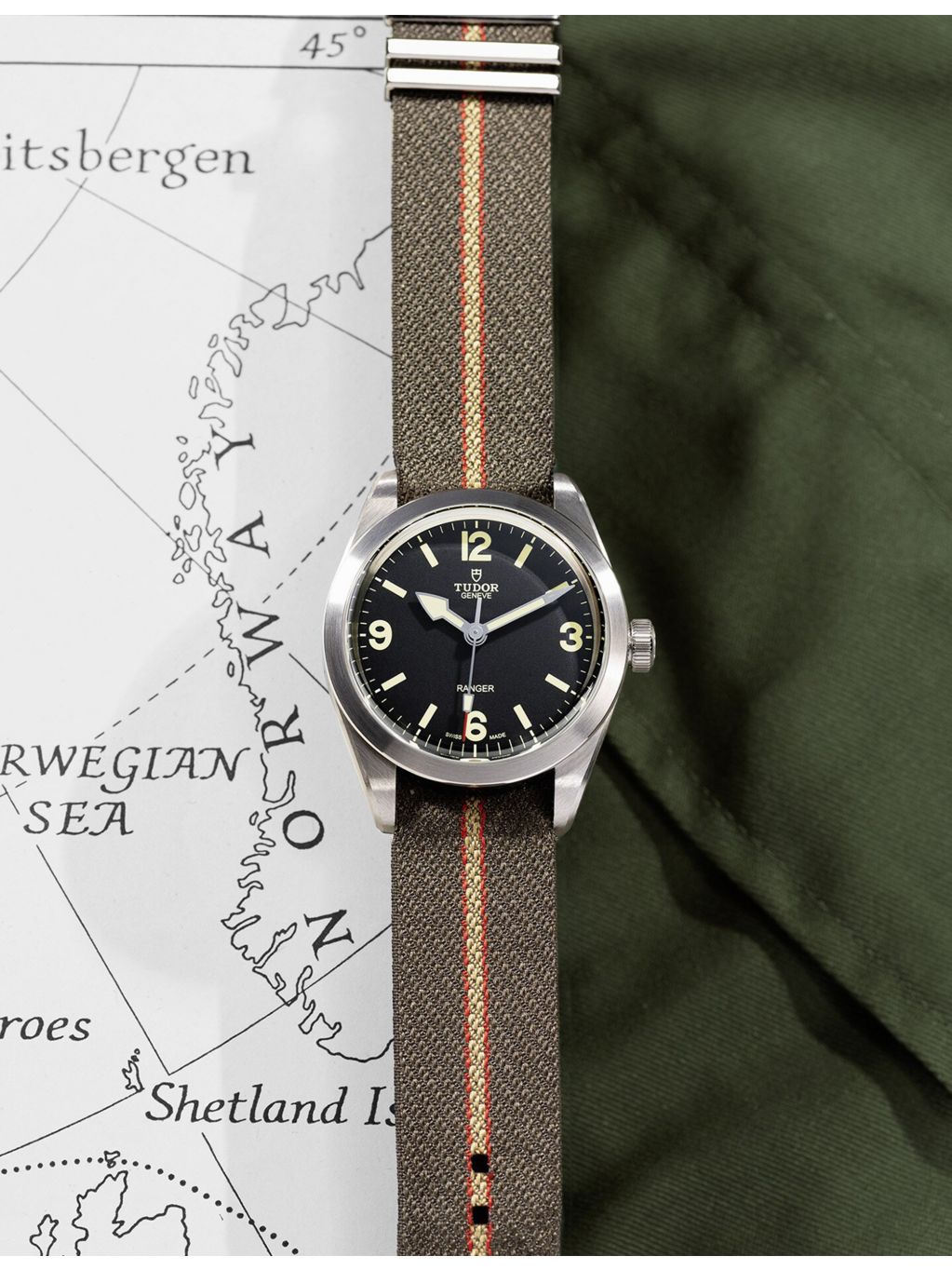 Tudor Ranger automatic watch 39mm stainless steel and textile strap, UK version