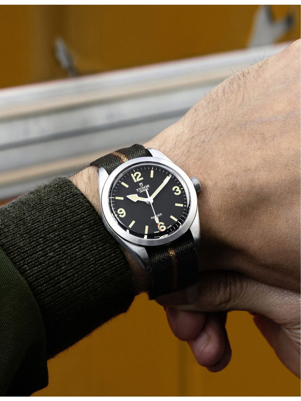 Tudor Ranger automatic watch 39mm stainless steel and textile strap, UK version