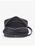 Aspinal of London logo-embellished zipped woven wash bag, UK version