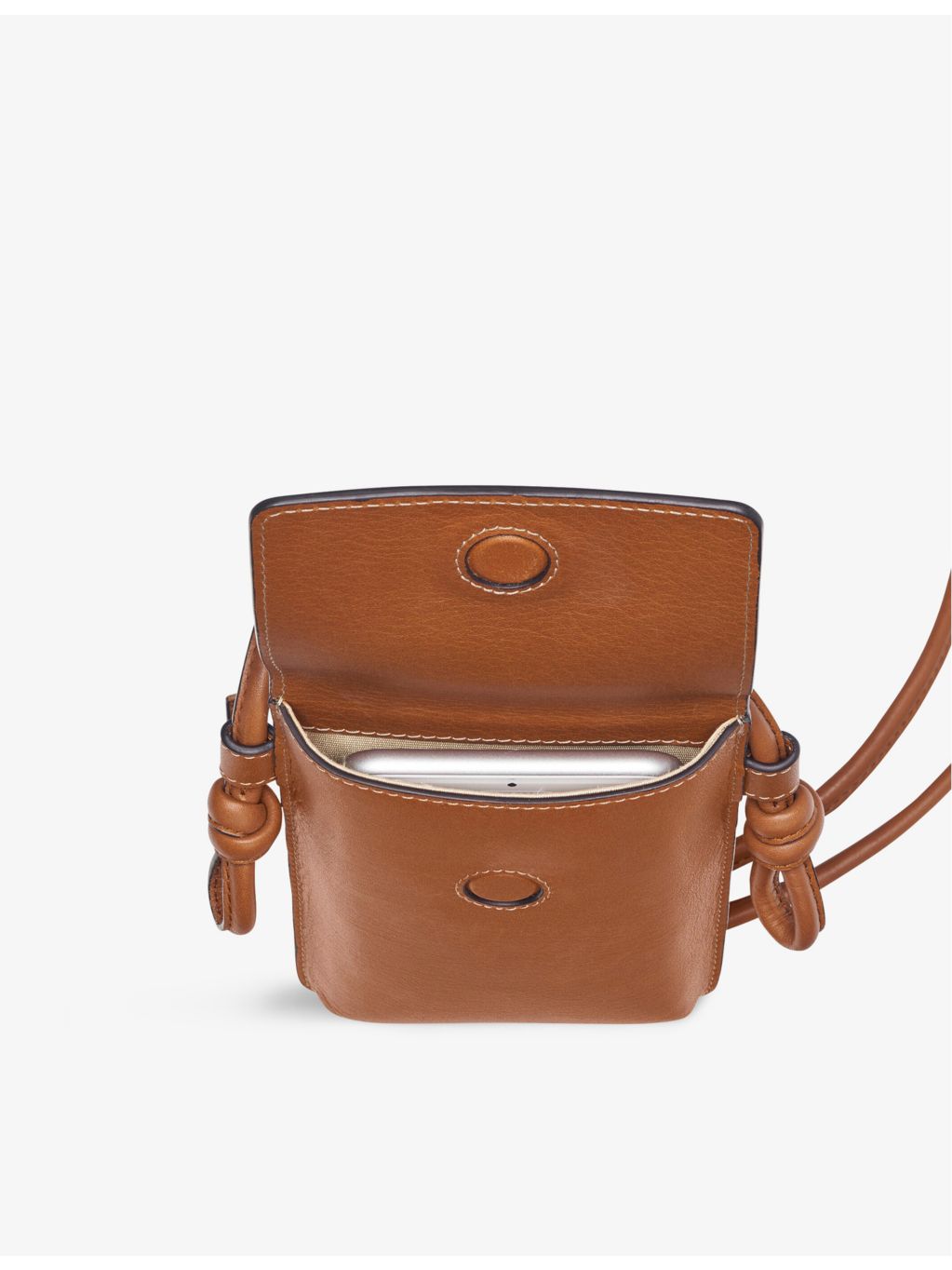 Aspinal of London Ella leather cross-body phone case, imported from the UK