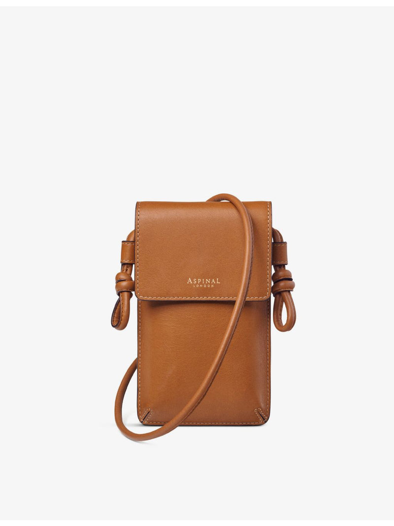 Aspinal of London Ella leather cross-body phone case, imported from the UK