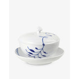 Royal Copenhagen Blue Fluted bowl and saucer 12.5cm, imported from the UK
