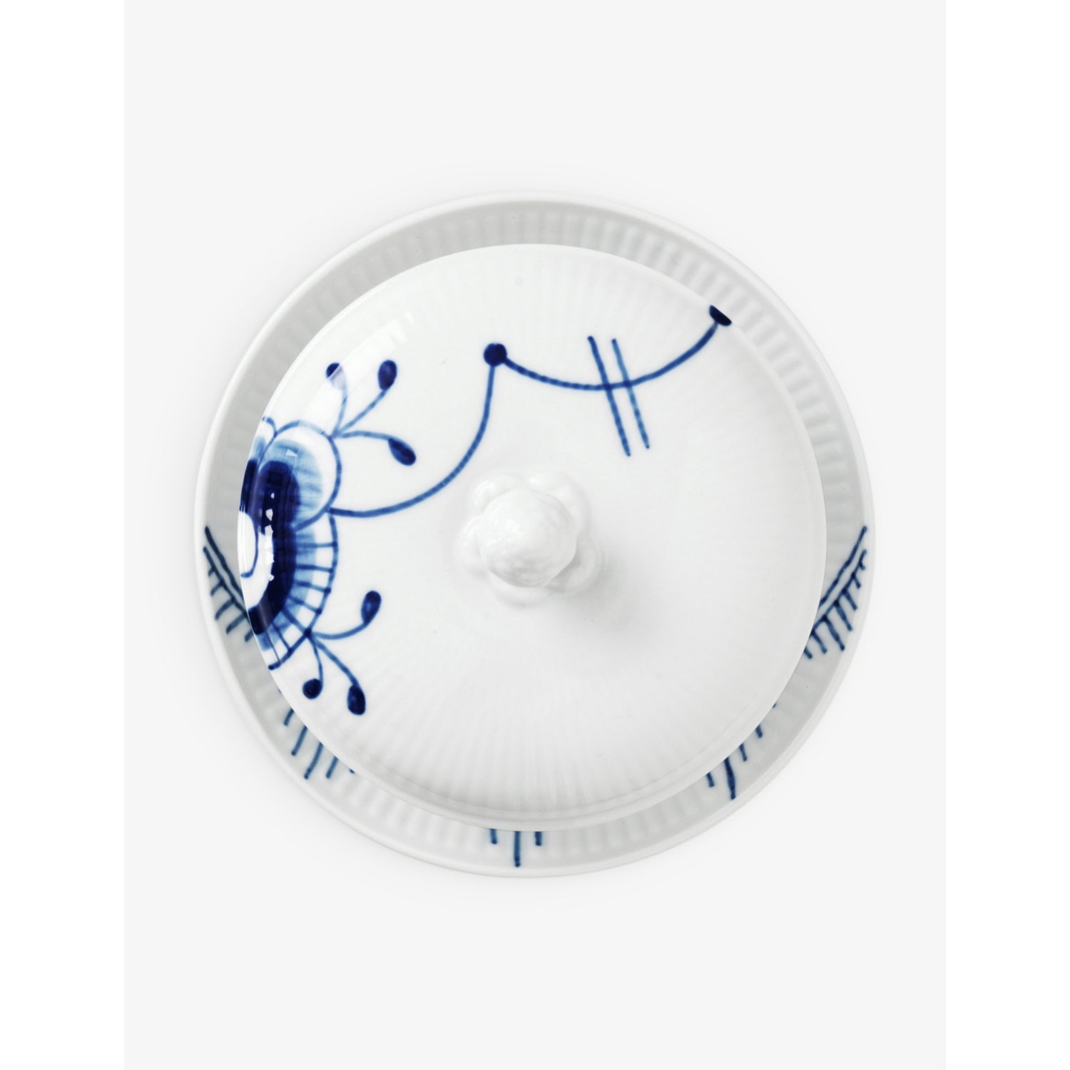 Royal Copenhagen Blue Fluted bowl and saucer 12.5cm, imported from the UK