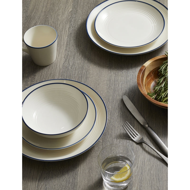 Gordon Ramsay Maze denim porcelain dinnerware set 12-piece (British brand)