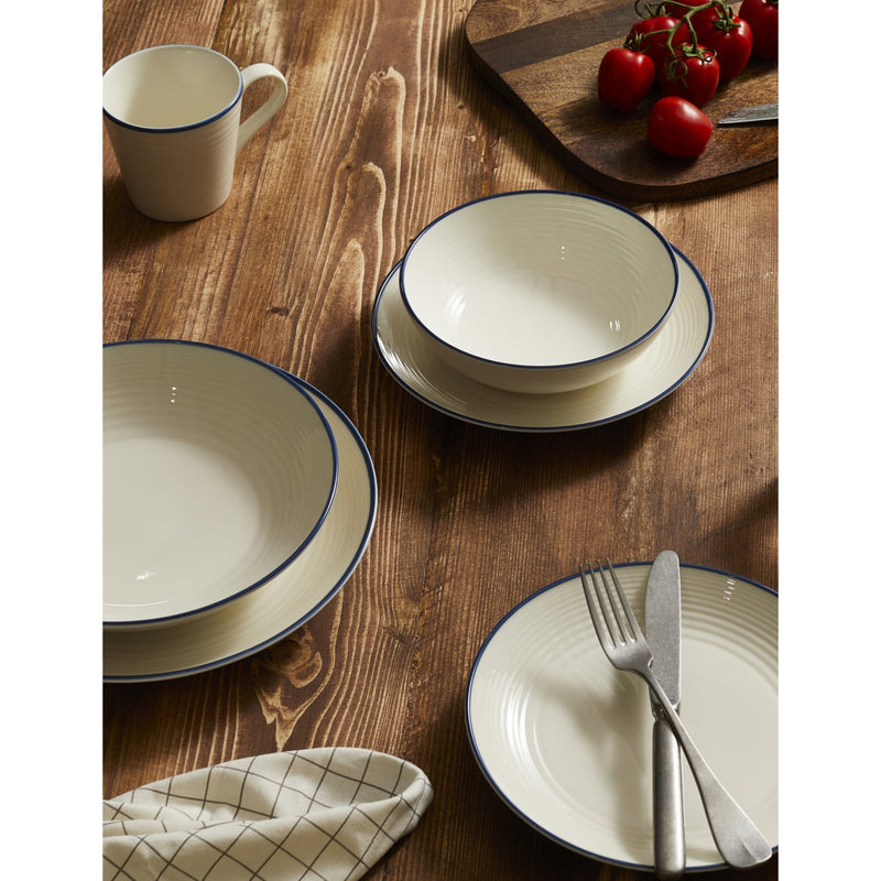 Gordon Ramsay Maze denim porcelain dinnerware set 12-piece (British brand)