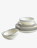 Gordon Ramsay Maze denim porcelain dinnerware set 12-piece (British brand)