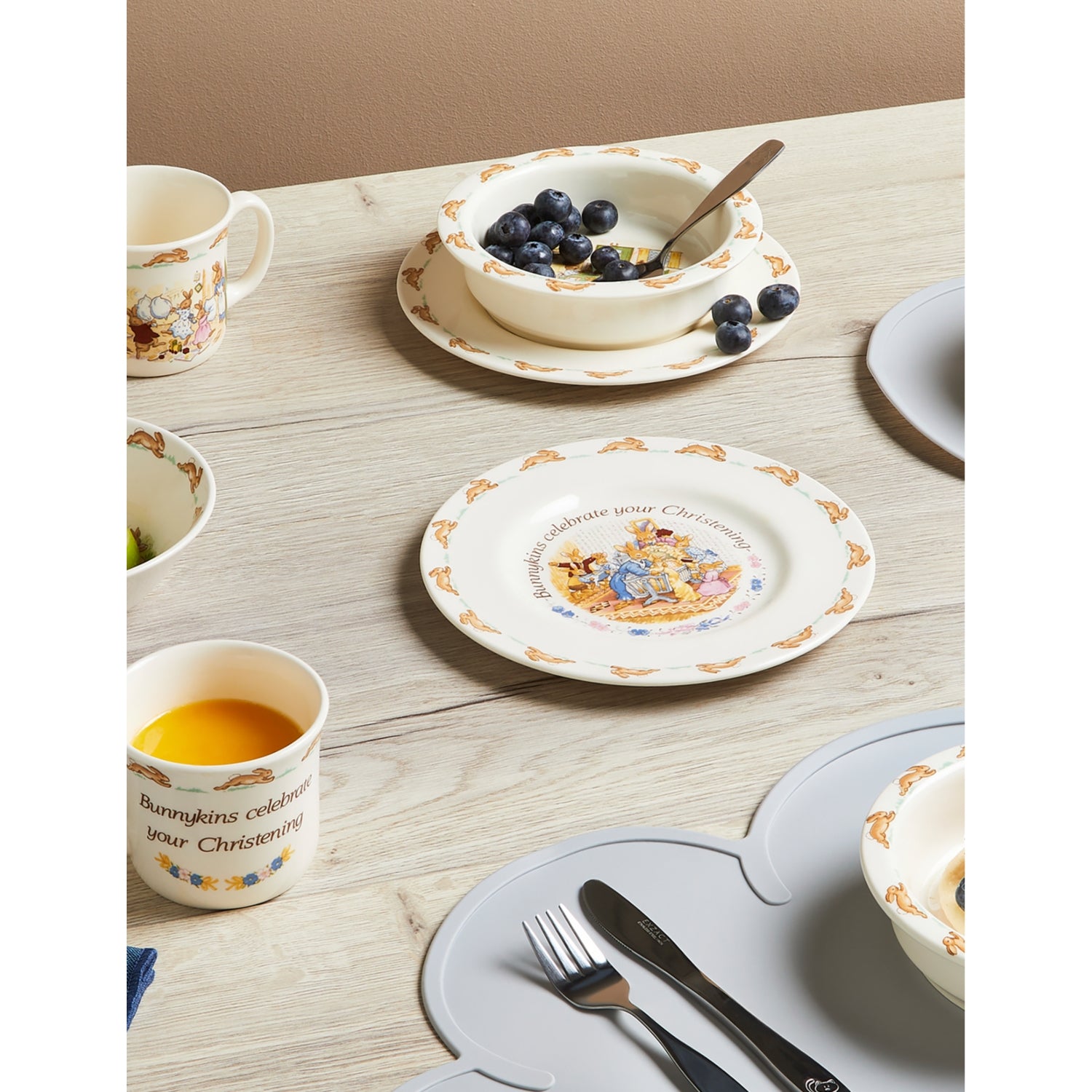 Royal Doulton Bunnykins baby plate and mug set 16cm - British product