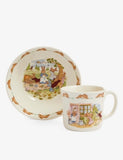 Royal Doulton Bunnykins bone china baby plate and mug set, UK version
