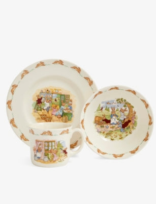 Royal Doulton Bunnykins children's bone china plate bowl mug set (British brand)