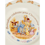 Royal Doulton Bunnykins christening plate and mug set, imported from the UK