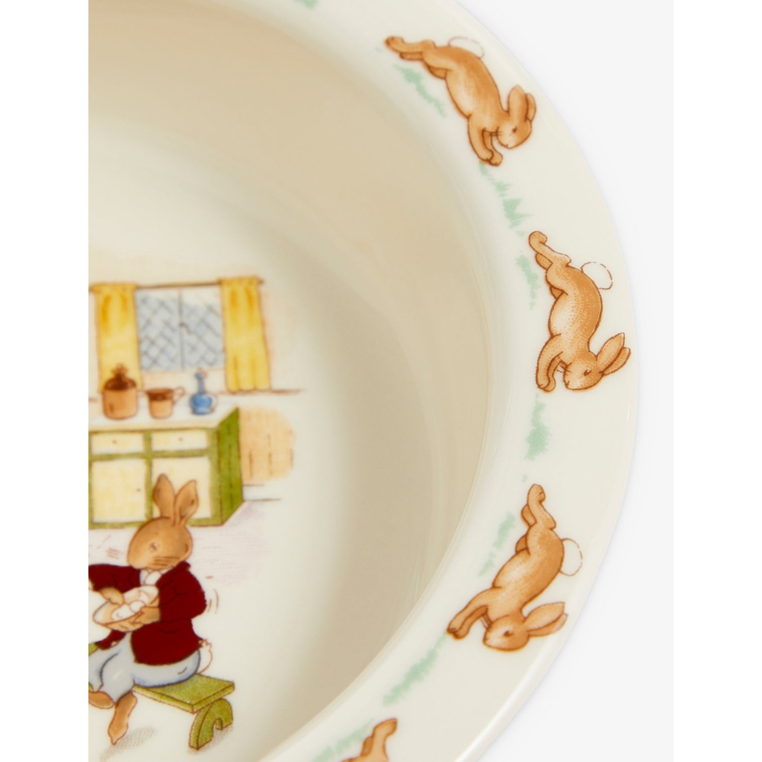 Royal Doulton Bunnykins hand-decorated baby plate, UK version