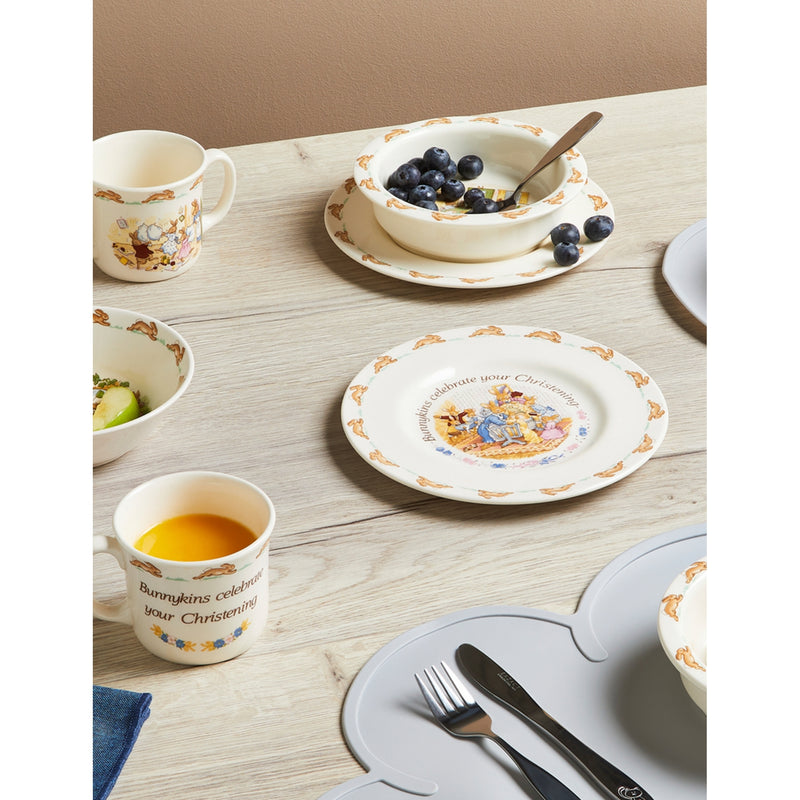 Royal Doulton Bunnykins hand-decorated baby plate, UK version
