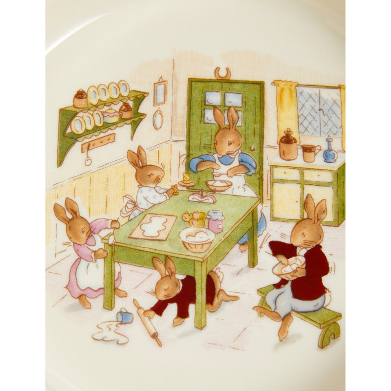Royal Doulton Bunnykins hand-decorated baby plate, UK version