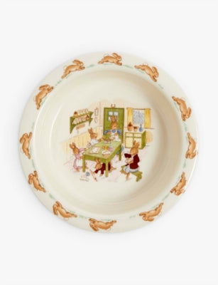 Royal Doulton Bunnykins hand-decorated baby plate, UK version