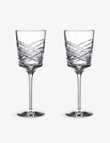 Waterford Aran crystal white wine glasses, set of two - British product