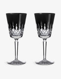 Waterford crystal goblets Lismore Black large set of two, UK version