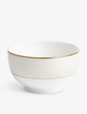 Wedgwood bone china bowl gold geometric pattern 11cm, UK version