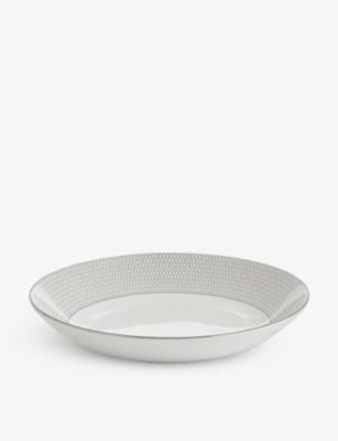 Wedgwood Gio Platinum bone china pasta bowl 24cm - British product