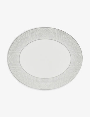 Wedgwood Gio Platinum bone china oval platter 33cm - British product