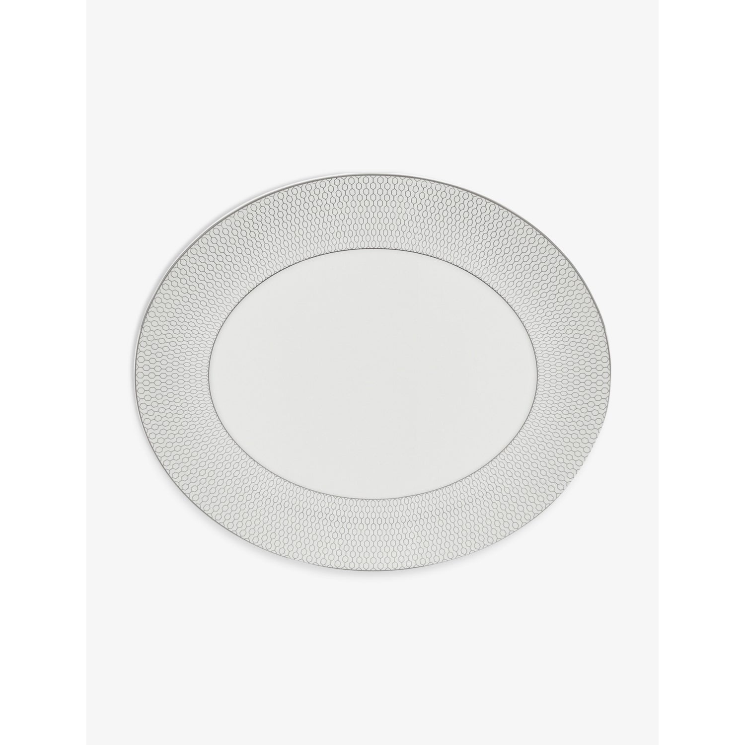 Wedgwood Gio Platinum bone china oval platter 33cm - British product
