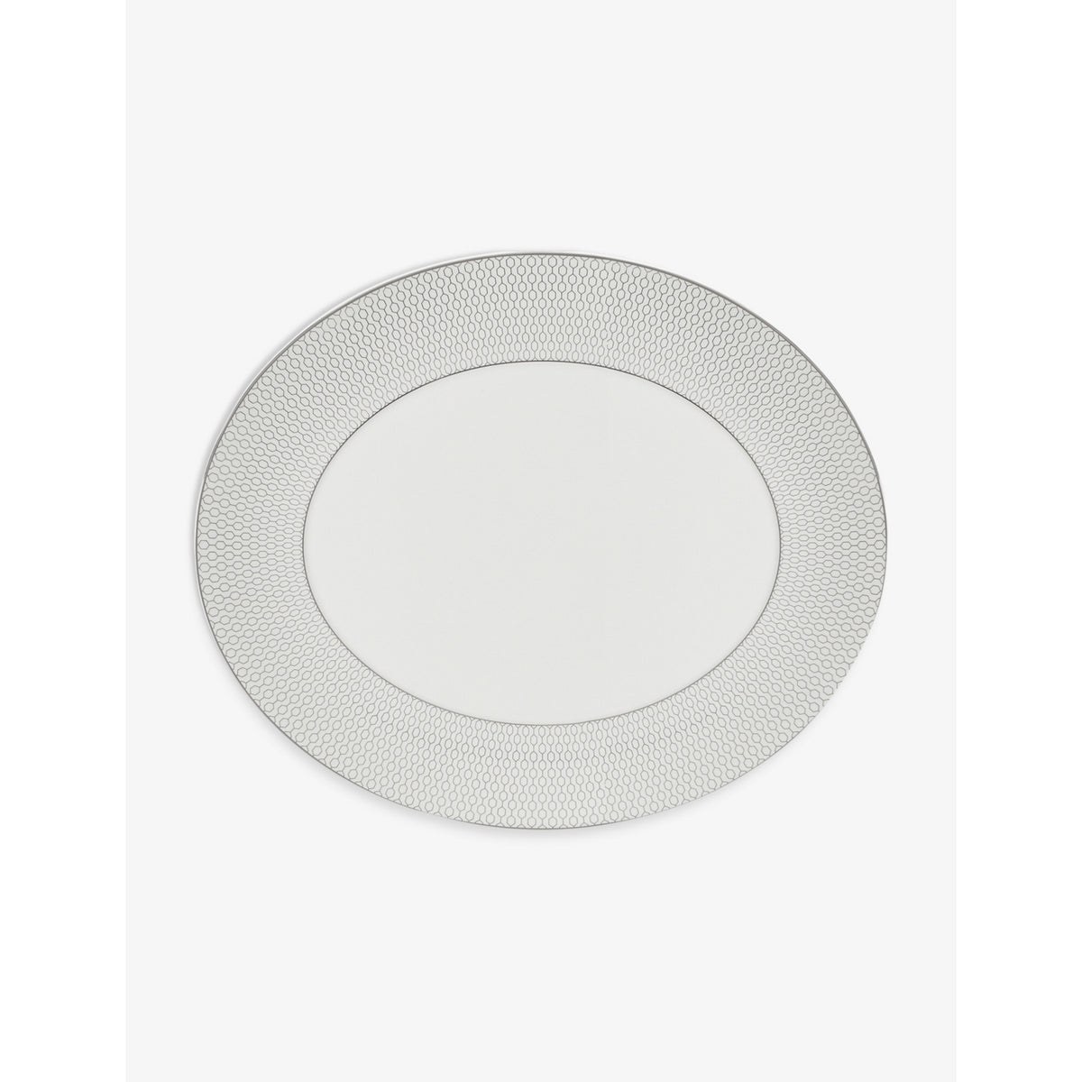 Wedgwood Gio Platinum bone china oval platter 33cm - British product